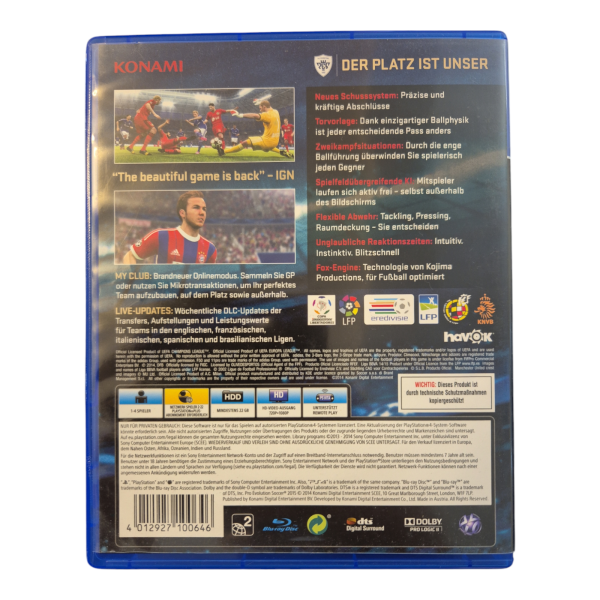 Pro Evolution Soccer 2015, PS4